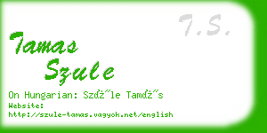 tamas szule business card